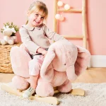 Люлееща се играчка Слонче розово