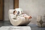 Люлеещ се стол Banana Teddy Bouclé