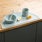Силиконов комплект за хранене 4 части green blue