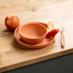 Силиконов комплект за хранене Nattou Terracotta 3 части